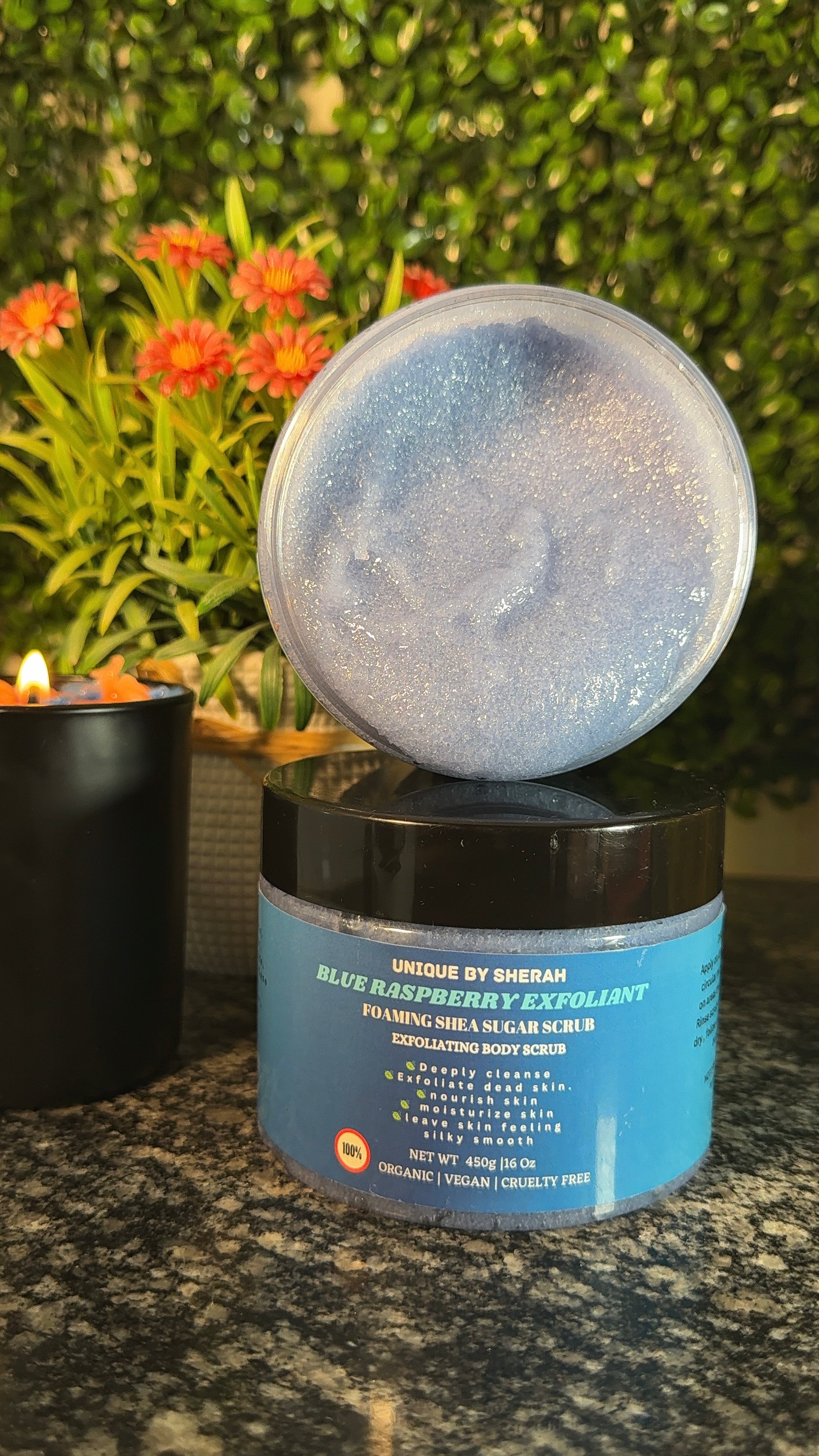BLUE RASPBERRY EXFOLIATING FOAMING SCRUB